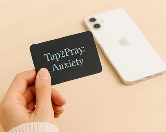 Anxiety Prayer NFC Card | 45 Bible Verses for Peace