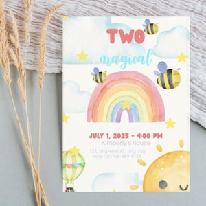Carte d'invitation anniversaire printemps.