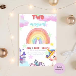 happy birthday unicorn Card.