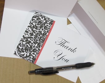 Damask Pattern Thank You Card Pack Of 10 Wedding Thanks Special Thanks Blank Note Cards Appreciation Damask Pattern Thank You Card Pack Of 10 Wedding Thanks Special Thanks Blank Note Cards Appreciation