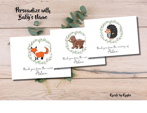 Woodland Baby Shower Thank You Cards Personalized Baby Shower Thank woodland-baby-shower-thank-you-cards-personalized-baby-shower-thank