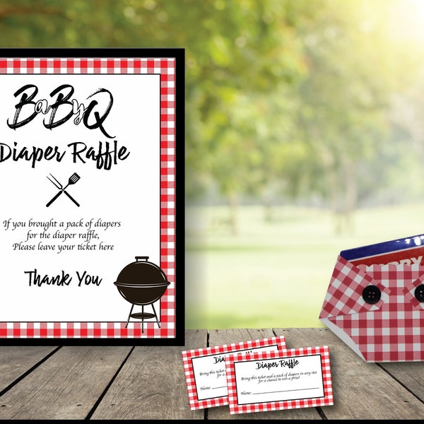 Diaper Raffle Print Etsy