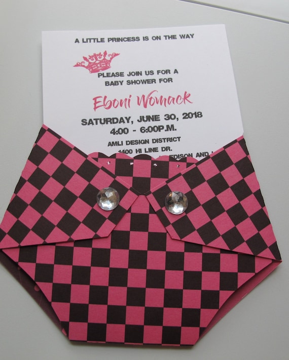 Baby Shower Invitation~ Co-Ed Baby Shower/Punk Rock Princess/Summer Baby Shower/ checkered/Gender Neutral/Couples Shower/ Plaid/rocker Il_570xn