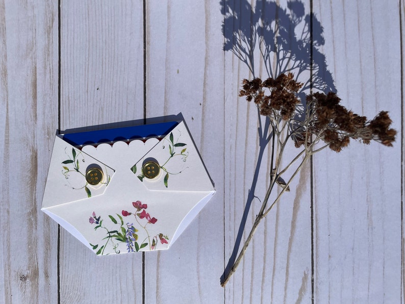 Diaper Gift Card Holder for Baby Shower Sweet Pea Etsy