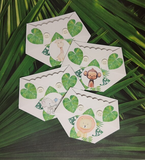 Baby Shower Game Prizes Gift Card Holder Jungle Animals by Kards by