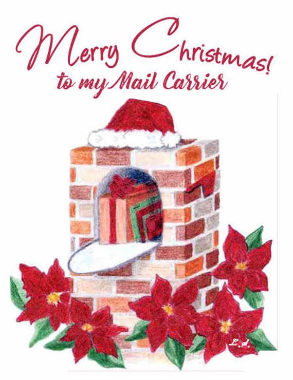 Christmas Card for my Mail Carrier my Postal Worker my USPS for