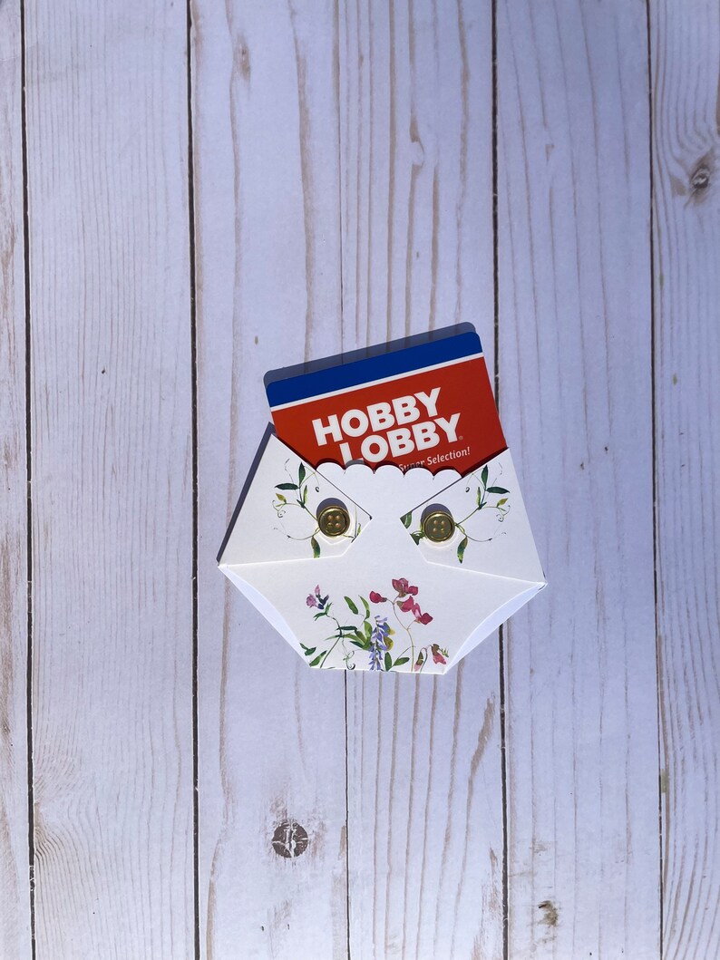 Diaper Gift Card Holder for Baby Shower Sweet Pea Etsy