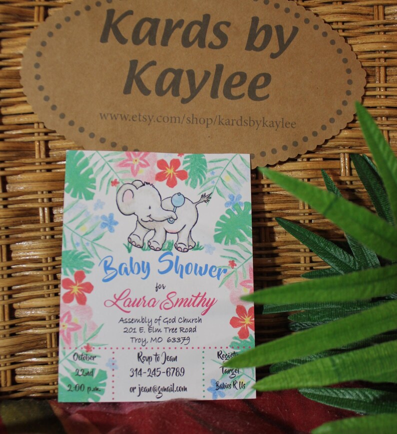 Jungle Baby Shower Invitations Baby Shower Invitation Girl Etsy