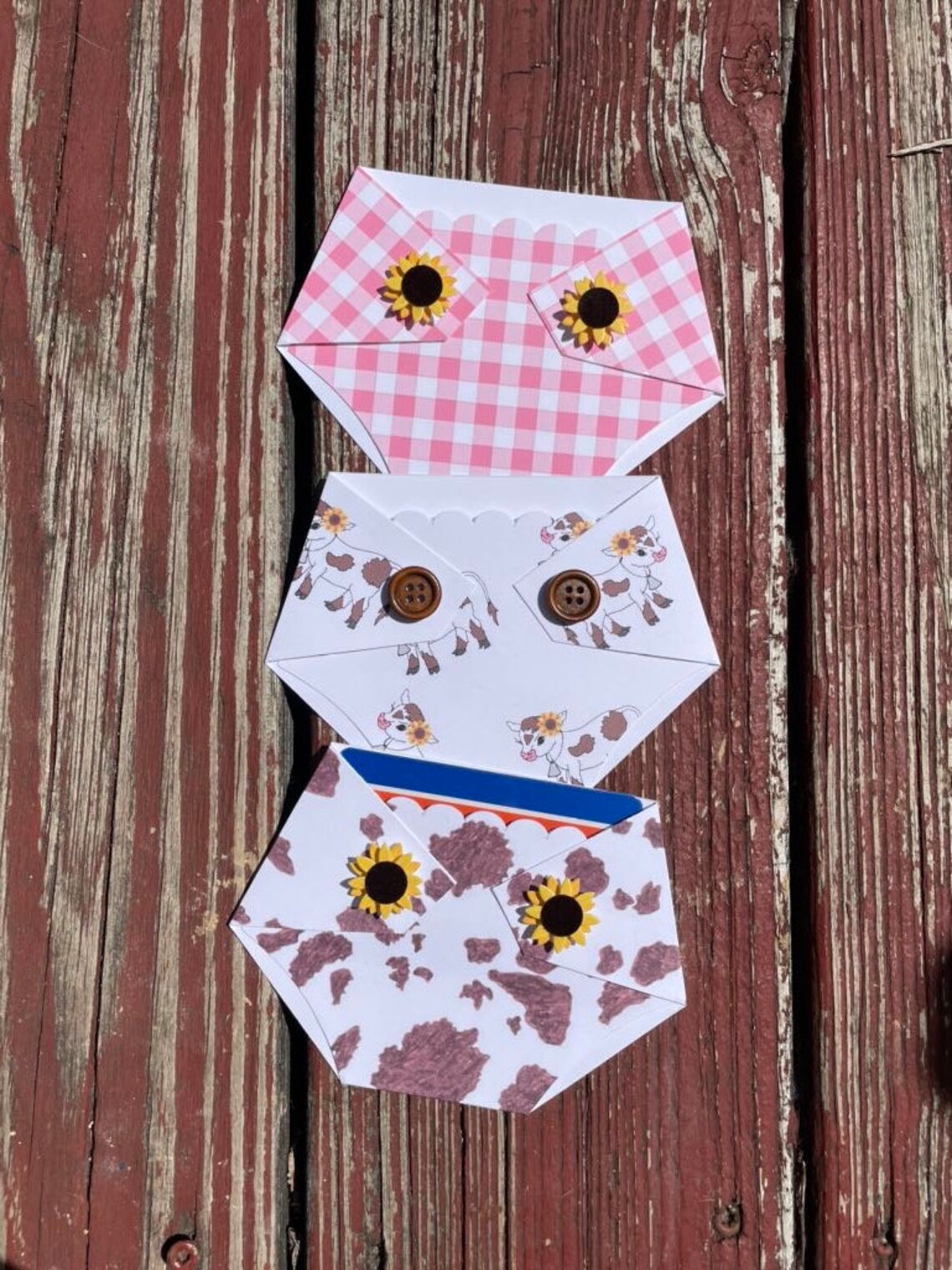 Baby Shower Game Prizes Diaper Shaped Gift Card Holder Farm Etsy