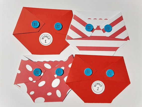 Dr. Seuss Baby Shower Game Prizes - Diaper Shaped Gift Card Holder Il_570xn