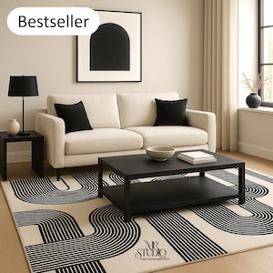 Hand Tufted Modern Rug Rectangle Wool Area Rugs For Livingroom Bedroom Kitchen Nursery Entryway Office 5X8 6X9 8X10 9X12 10X14 Custom Rug