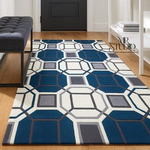 Hand Tufted Wool Rug: Modern Solid Design, Soft Area Carpet