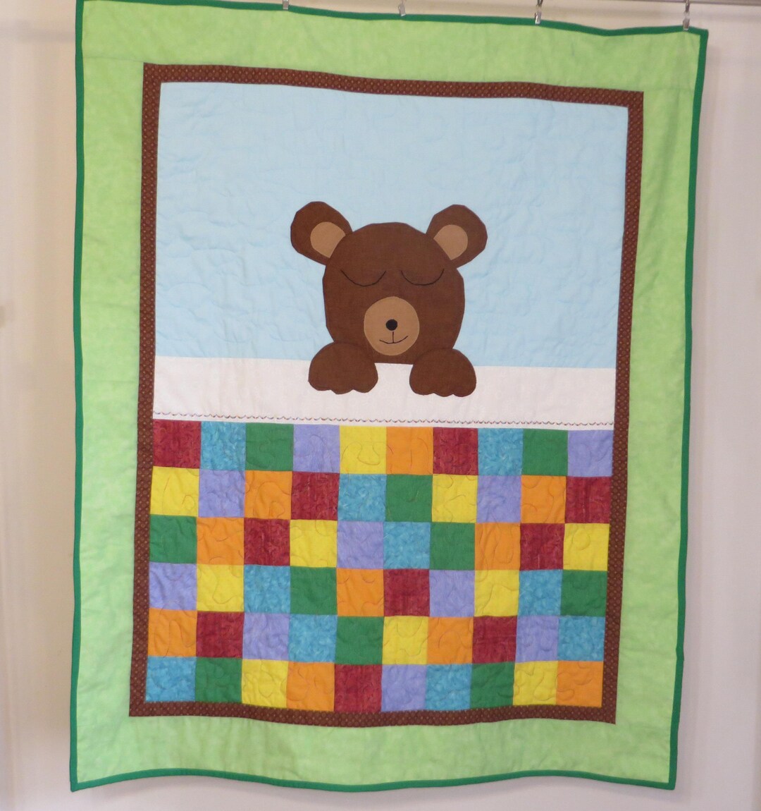 Teddy Bear Baby Quilt Etsy Canada