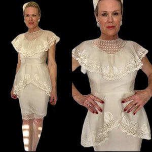 Lovely Vintage Silk Organza Wedding Dress