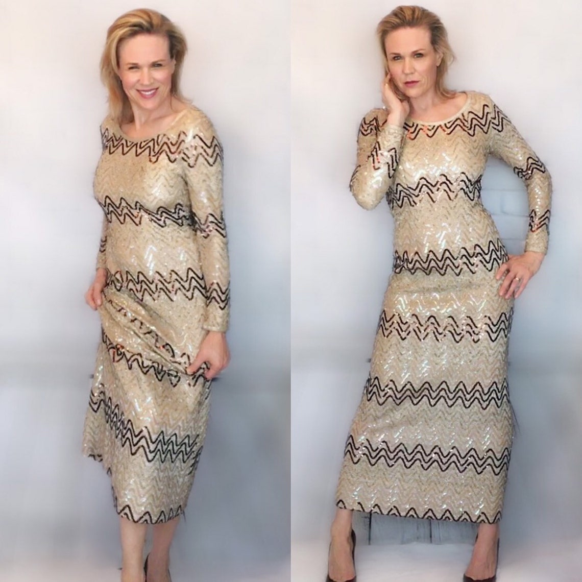 1970s Zig Zag Missoni Vibe Sequined Maxi Dress Reserved Etsy 1970s Zig Zag Missoni Vibe Sequined Maxi Dress Reserved Etsy