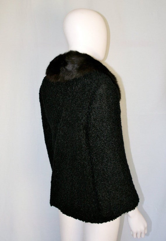 Persian Lamb Black 1960s Jacket - image 3