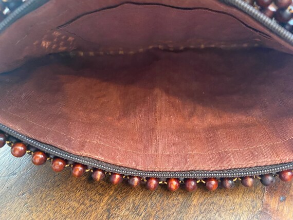 Awesome Vintage Wooden Beaded Handbag - image 5