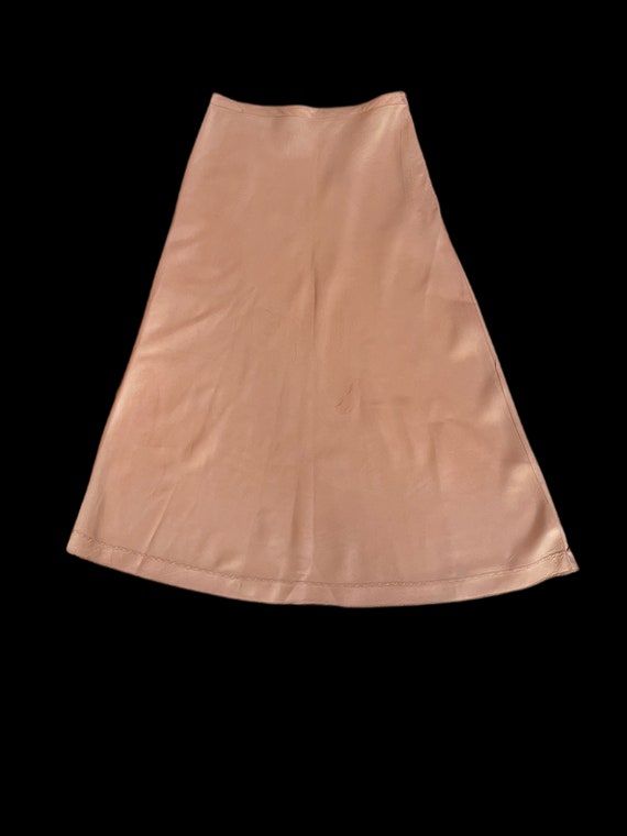 Vintage Peach Tafetta Half Slip - Circa 1930s - image 7