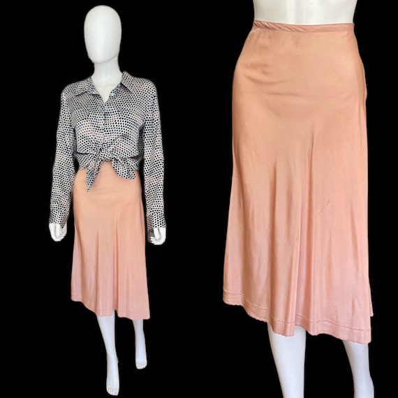 Vintage Peach Tafetta Half Slip - Circa 1930s - image 1