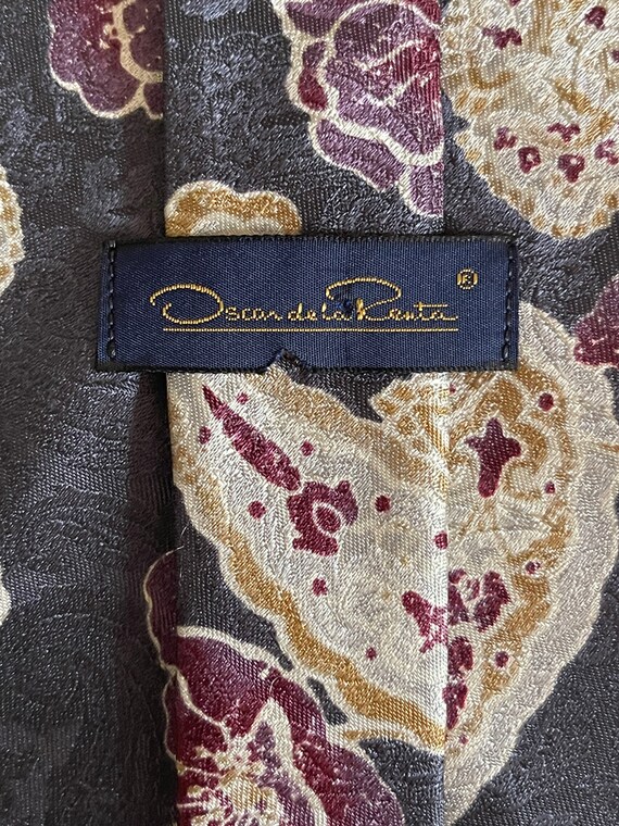 Gorgeous Vintage Oscar de La Renta Baroque Silk N… - image 6