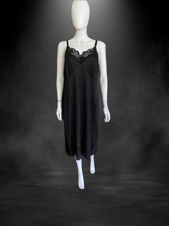 Vintage Little Black Magic Dress Slip Gem