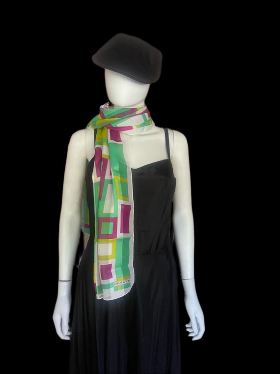 Vintage Jones New York Graphic Design Long Scarf - image 2