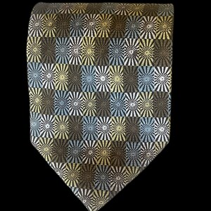 Vintage Luciano Gatti Silk Color-block Floral Necktie