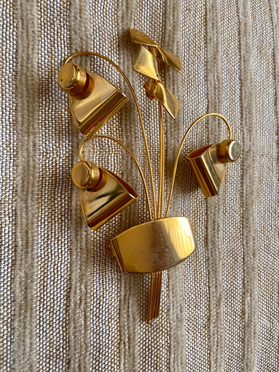 Elegant ABSTRACT VIntage Brooch - image 5