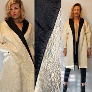 Vintage Asian Embroidered Ivory Opera Coat