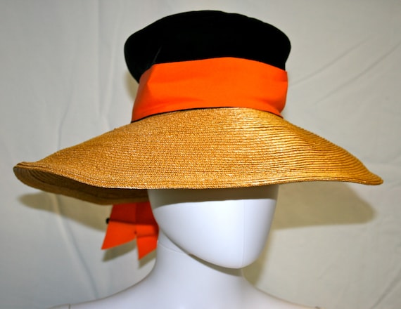 Vintage Winkleman's Straw Eliza Doolittle Sun Hat - image 7