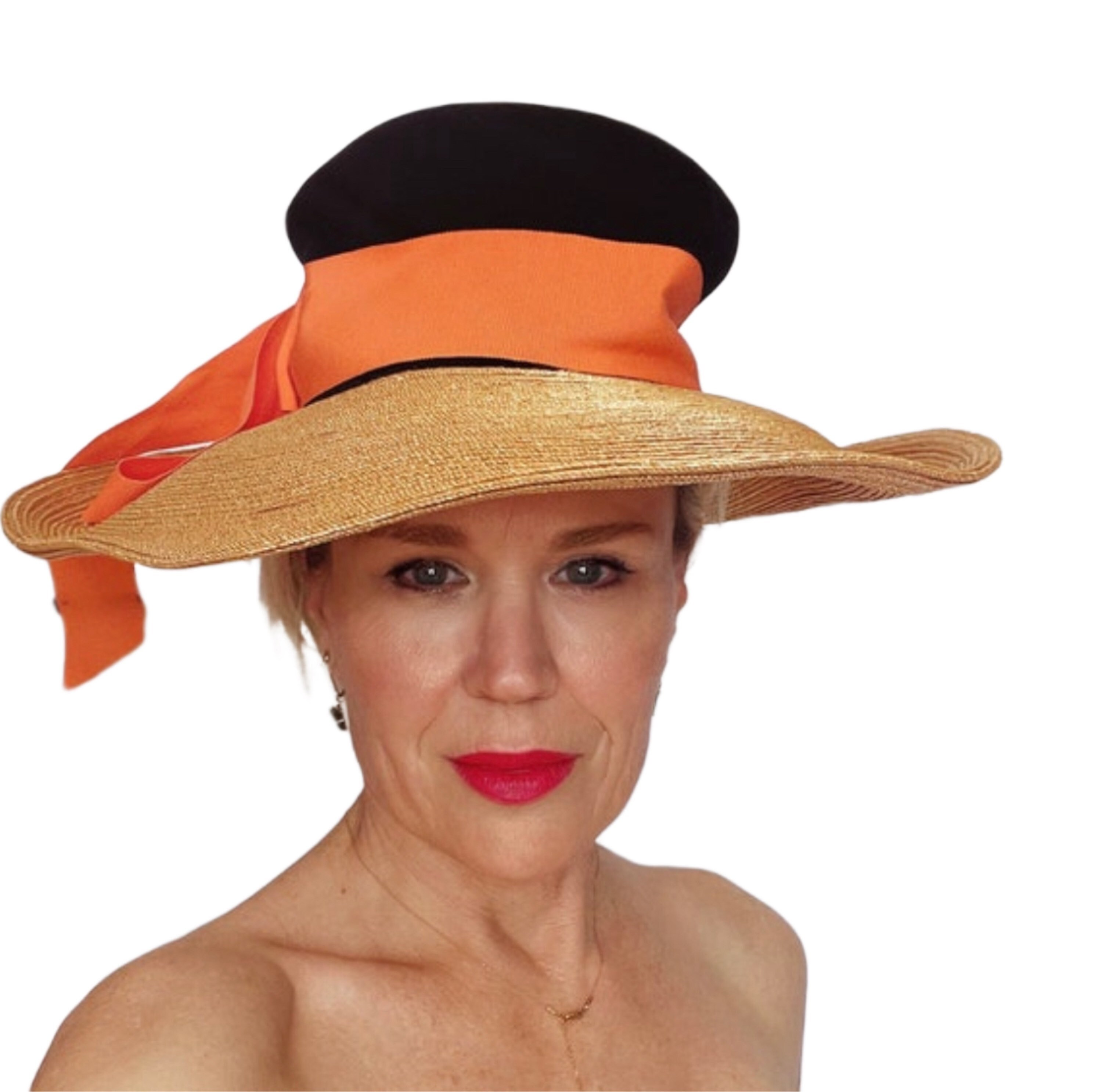 Vintage Winkleman\'s Straw Eliza Doolittle Sun Hat Vintage Winkleman main image 2