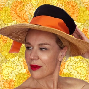 Vintage Winkleman's Straw Eliza Doolittle Sun Hat