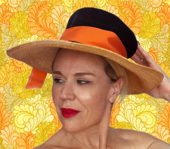 Vintage Winkleman's Straw Eliza Doolittle Sun Hat - image 1