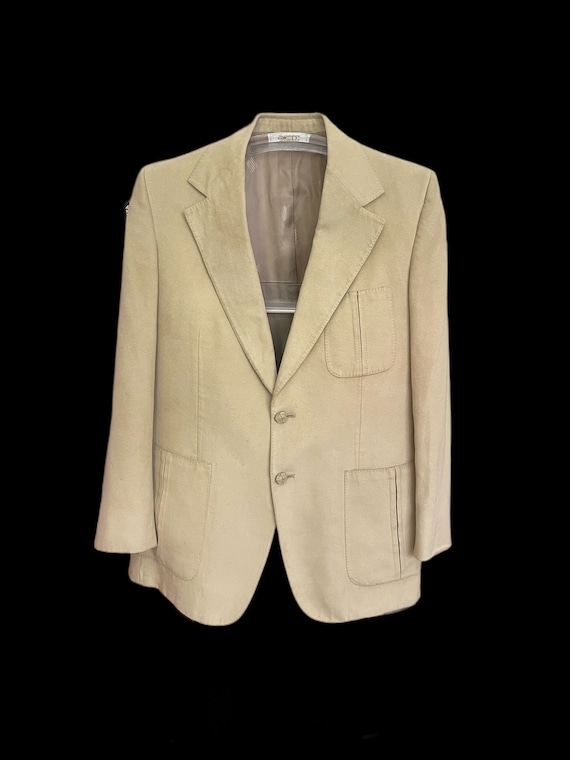 Vintage LANVIN Tan Feather Suede Sports Jacket