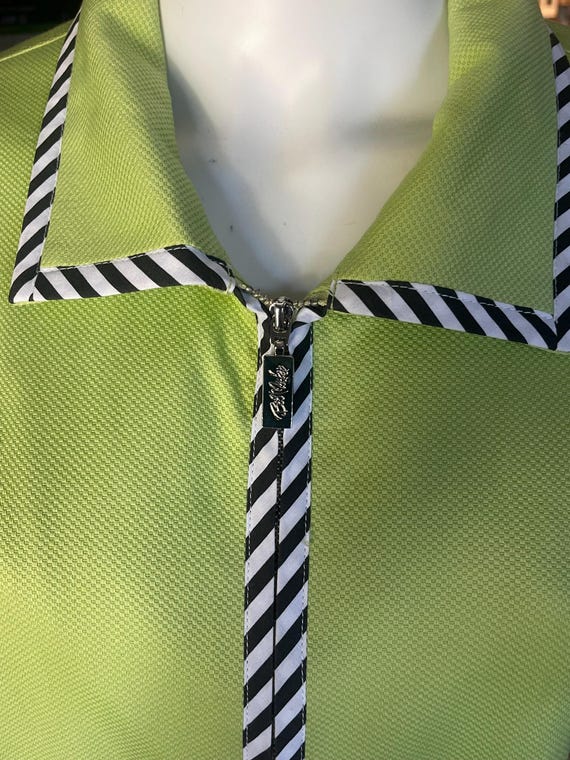 Bob Mackie Vintage Chartreuse Green Floral Jacket… - image 6