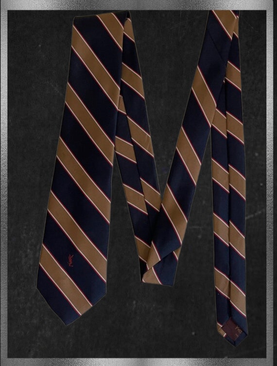 Classic Mid Century YSL Striped Necktie