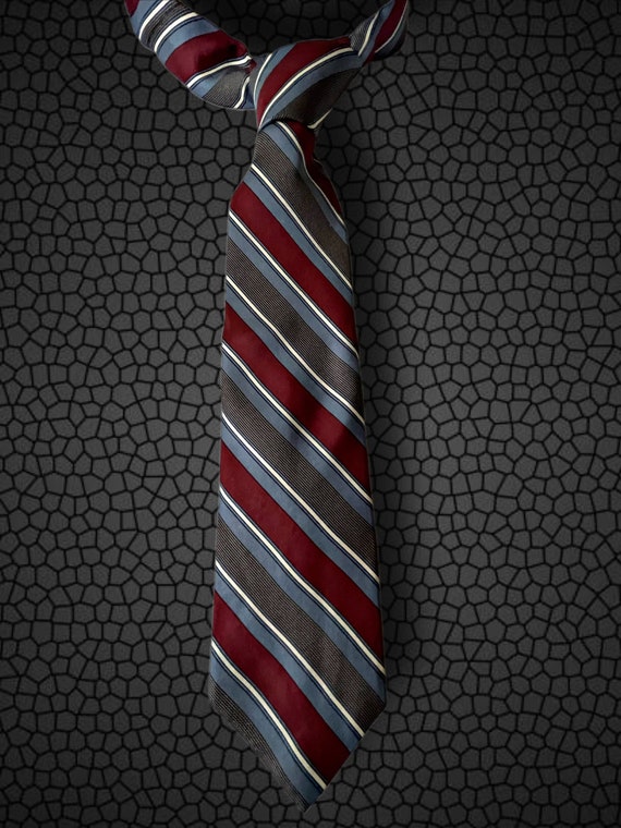 Vintage YSL Striped Silk Necktie
