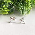 Ruby Cross Earrings