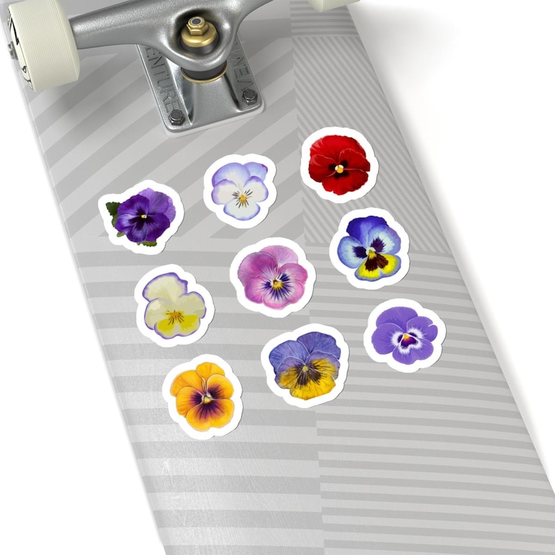 Pansy Flower Sticker Sheet, 9 Pack, Crafting, Scrapbooking, Cardmaking
