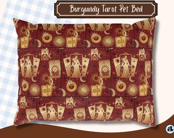 Cama para animais de estimação, Tarot Astrologia Borgonha, para gatos e cães.