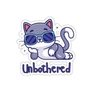 Lustiger ungestörter Katzenaufkleber, Kühlschrankdekoration, ideal für Katzenliebhaber, Geschenk für Ihn Sie, lustiges Tier-Zen