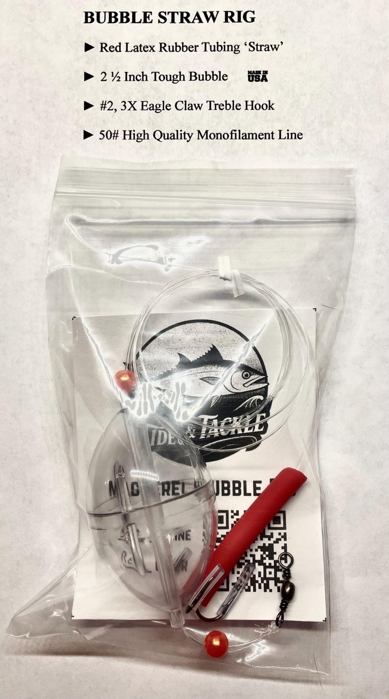 TOUGH Bubble Straw Rig - 1 Complete Rig (spanish, Pacific, Mackerel ...