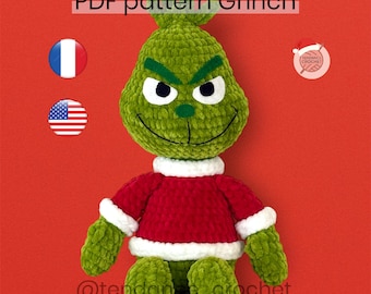 Schema uncinetto Grinch amigurumi PDF (FR - EN)