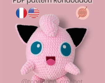 Schema PDF uncinetto Rondodou Jigglypuff amigurumi FR - EN