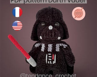 Schema uncinetto Darth Vader PDF - Darth Vader amigurumi FR - EN