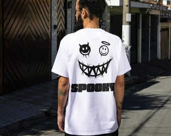Spooky Halloween PNG – Digital T-Shirt Design for Sublimation, Creepy Ghost Clipart, Instant Download