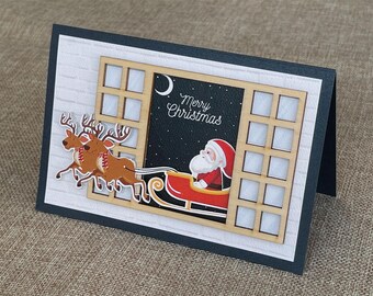 Handmade Christmas Card with Envelope | Rustic Kraft Paper Xmas Cards | Festive Gift by Madi