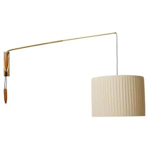 Brass Wall Sconce • &quot;Scoop Sconce&quot; • Black Wall Light • Bathroom Vanity Sconce  Brass and Linen Shade Bed side or Hallway Wall Lamp