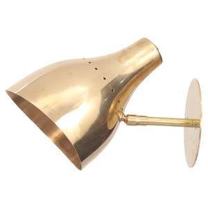 Mid-Century Brass Wall Sconce: Adjustable Reading Light, Hardwired