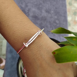 Minimalist Silver Knot Bangle – Adjustable Open Cuff Bracelet, Silver Knot Bracelet Love Knot Bracelet, Eternity Bracelets, Infinity Bangle,